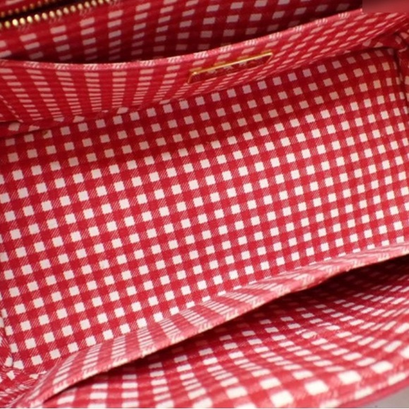 Prada Red check Canapa tote - Picture 8 of 10